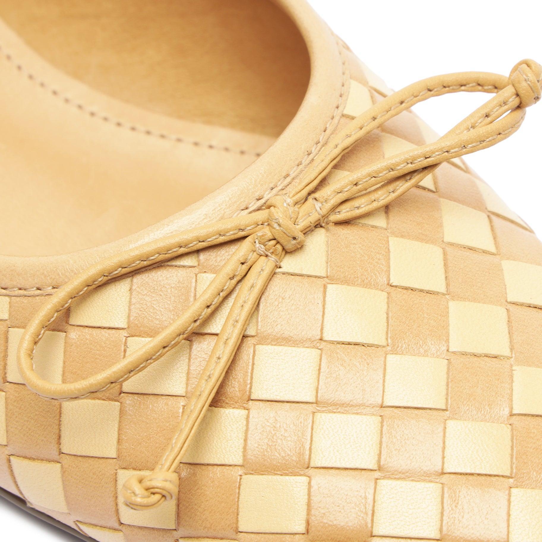 Arissa Woven Leather Flat Female Product Image