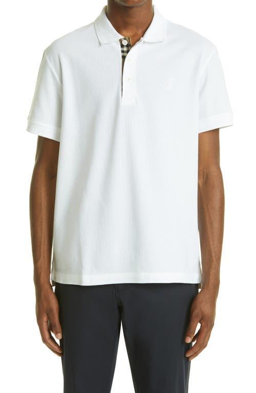 Mens Eddie Piqu Polo Shirt Product Image