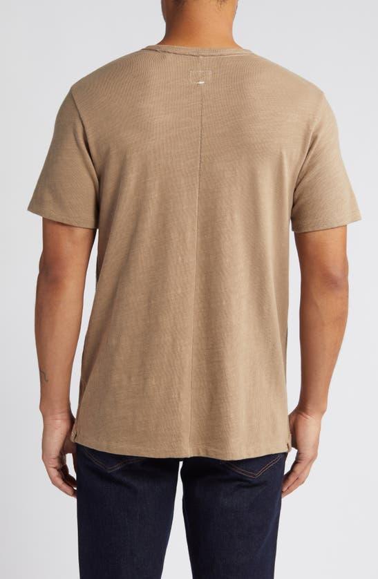 RAG & BONE Classic Flame Slub Cotton T-shirt In Brown Product Image