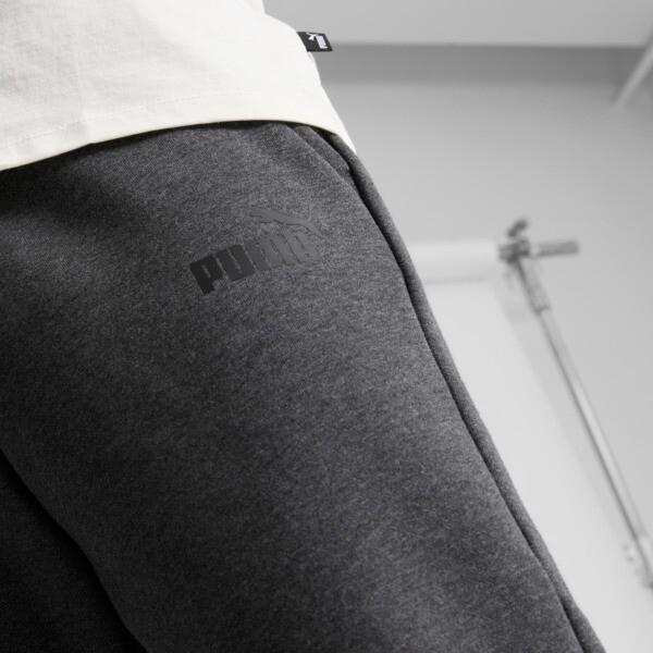 PUMA Essentials Logo Men's Sweatpants in Dark Grey Heather Product Image