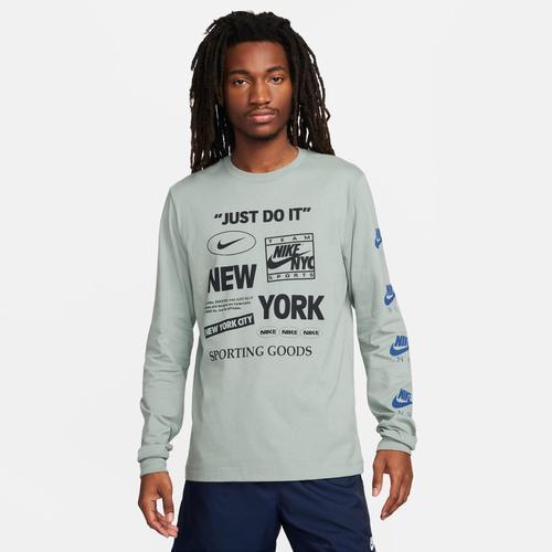 Nike Mens Nike NSW NYC Local Long Sleeve T-Shirt - Mens Mica Green Product Image