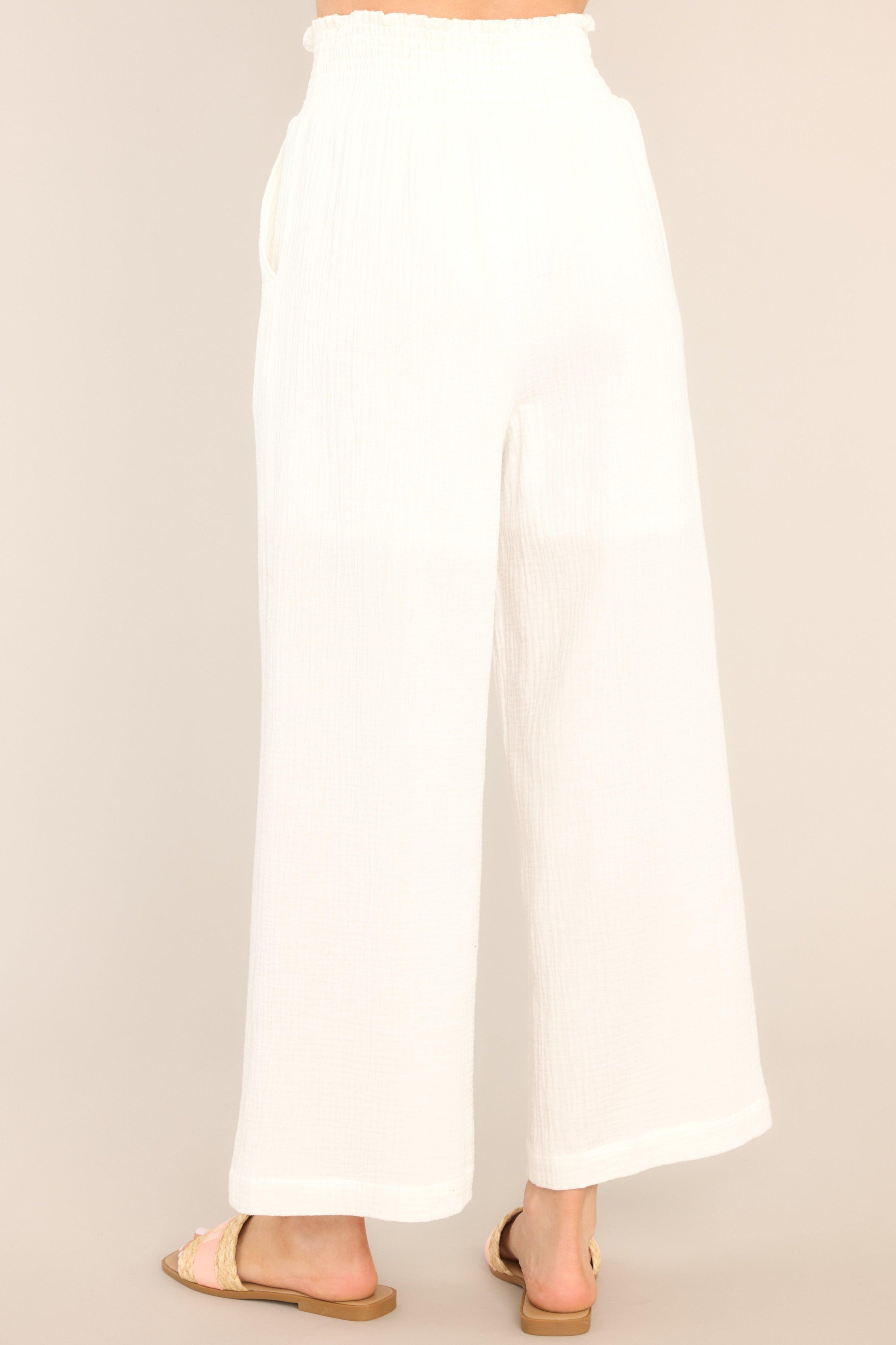 All Under Control Ivory Gauze Beach Pants Product Image