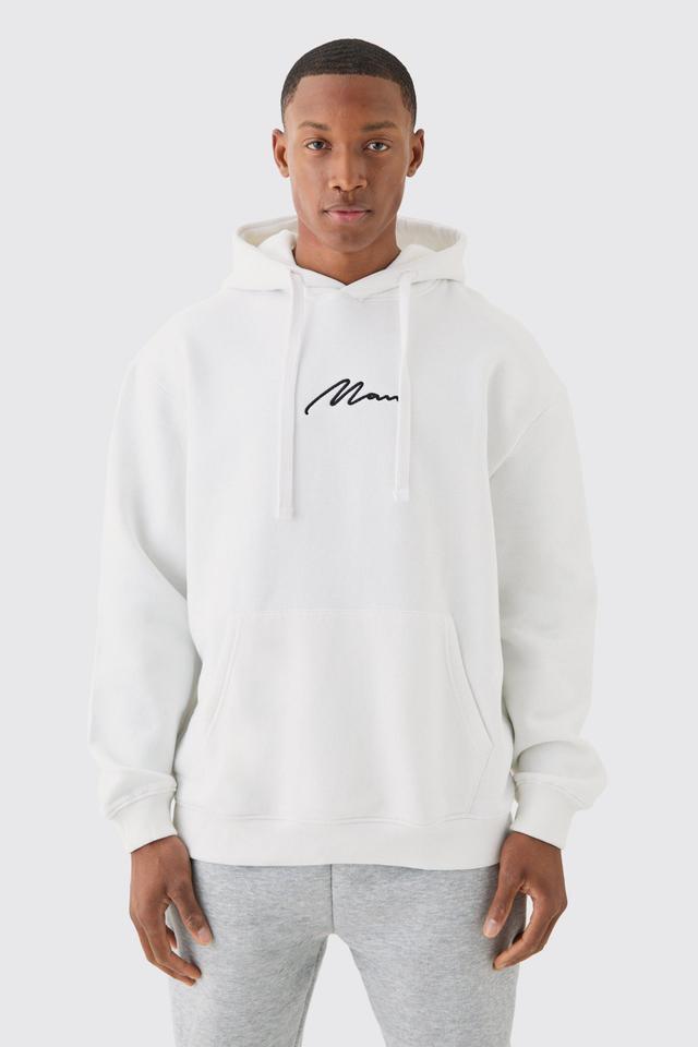 Man Signature Overszied Over The Head Hoodie | boohooMAN USA Product Image