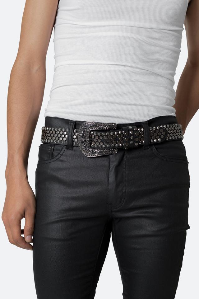 Flathead Metal Studded Belt - Black Product Image