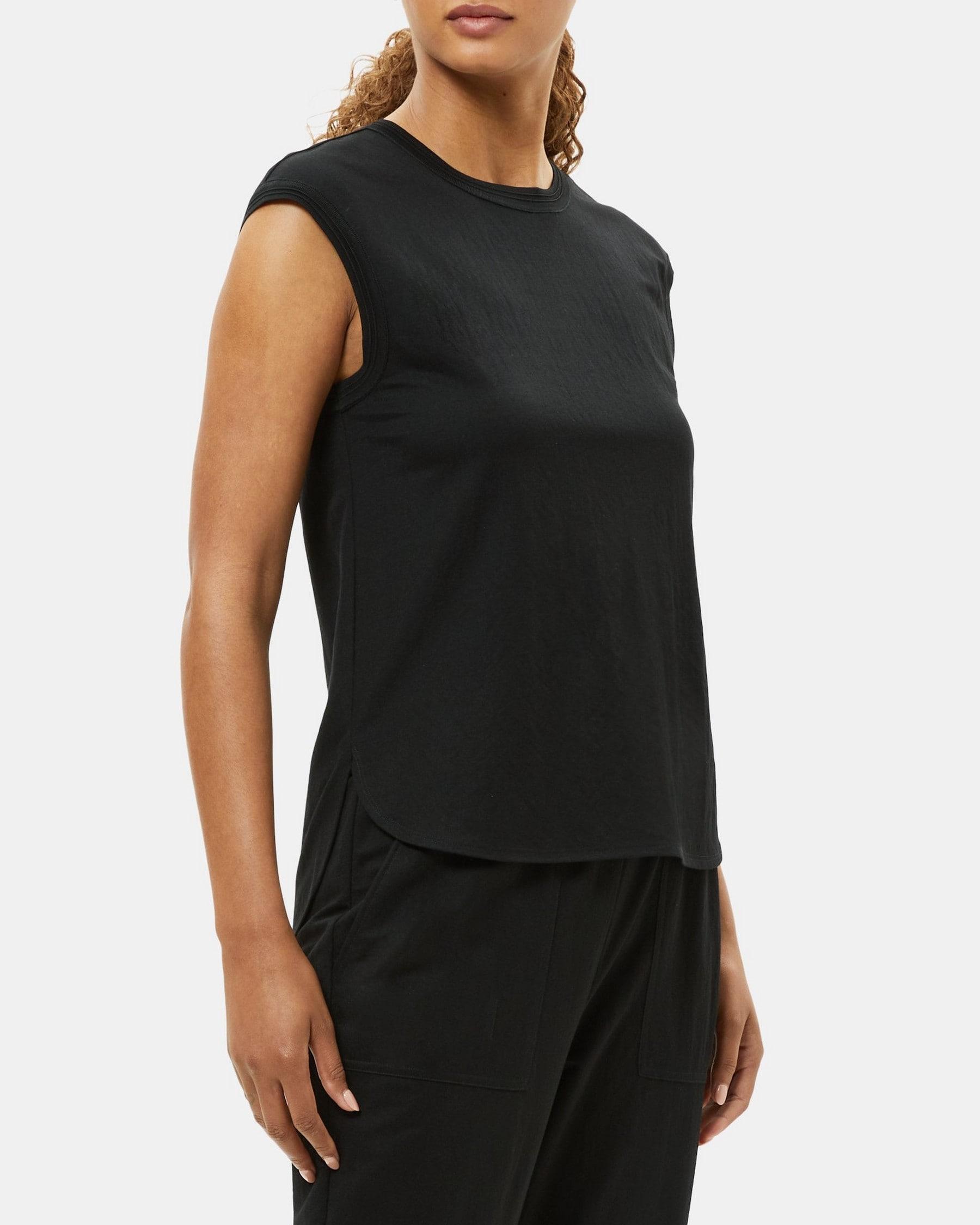 Scoop Neck Tee in Drapey Piqué Product Image