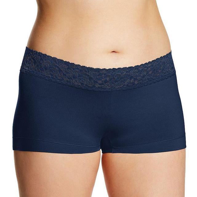 Maidenform Dream Cotton Lace-Trim Boyshort Underwear 40859, Womens Product Image