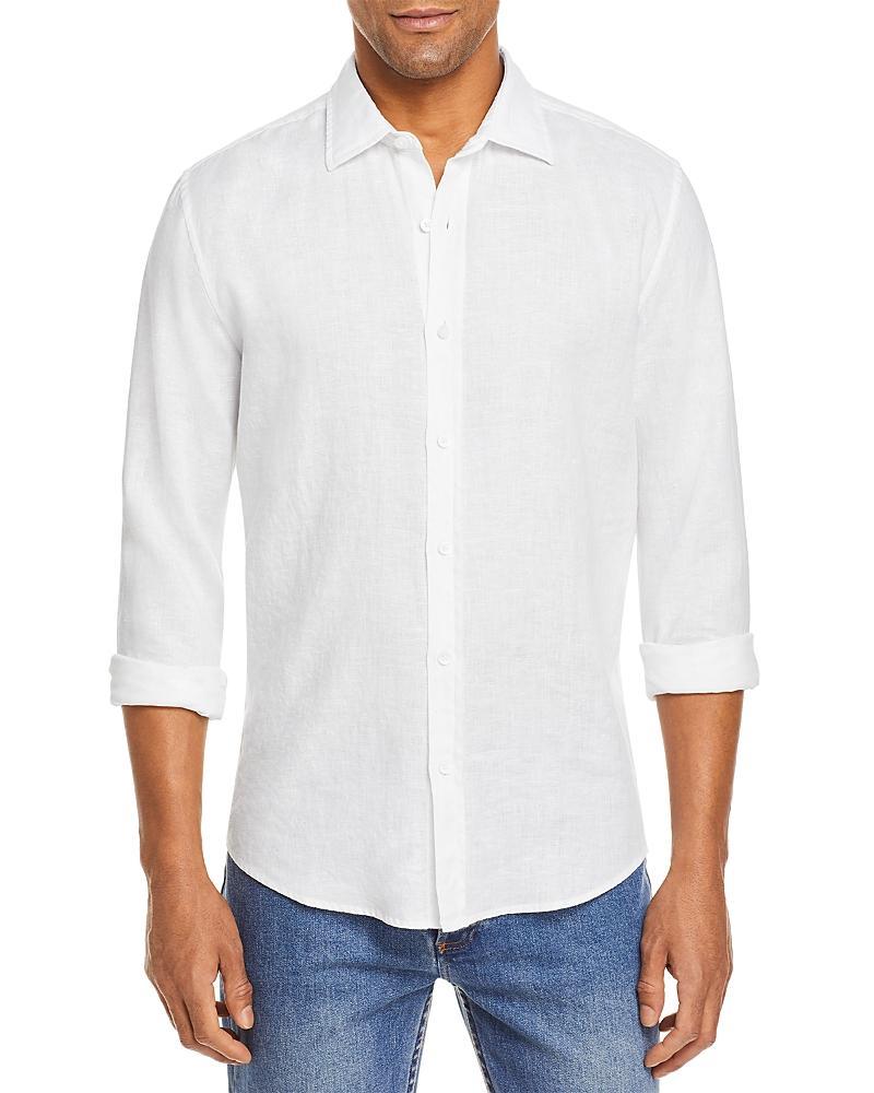 The Mens Store at Bloomingdales Linen Regular Fit Button Down Shirt - Exclusive Product Image