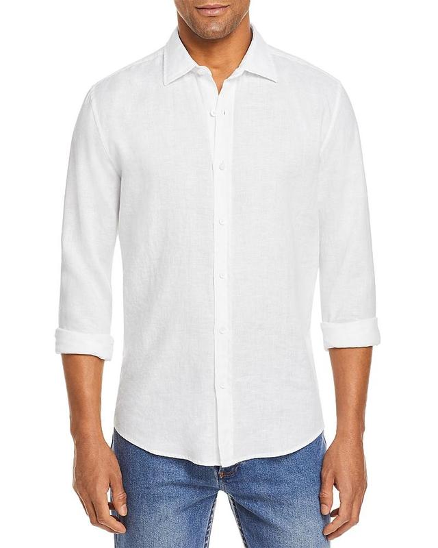 The Mens Store at Bloomingdales Linen Regular Fit Button Down Shirt - Exclusive Product Image