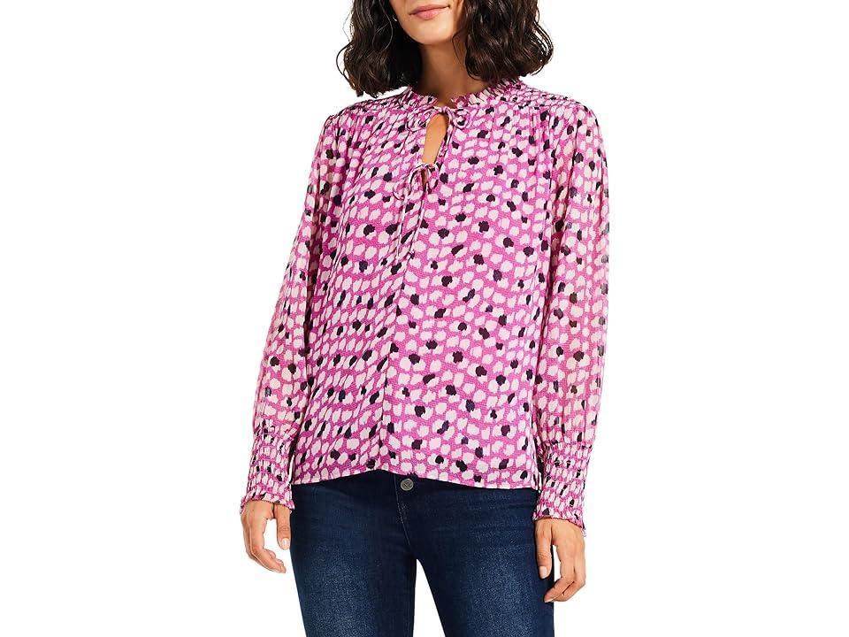 NIC+ZOE Vivid Dot Top Multi) Women's Clothing Product Image