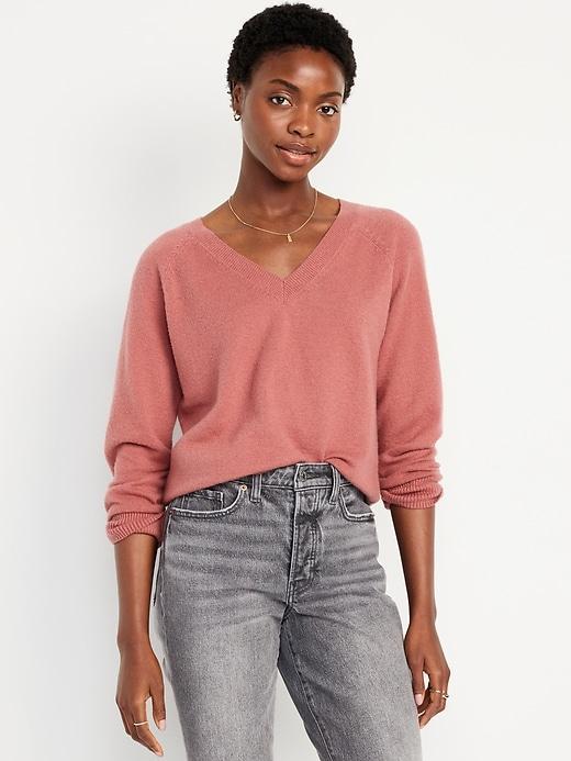 SoSoft Loose V-Neck Sweater Product Image