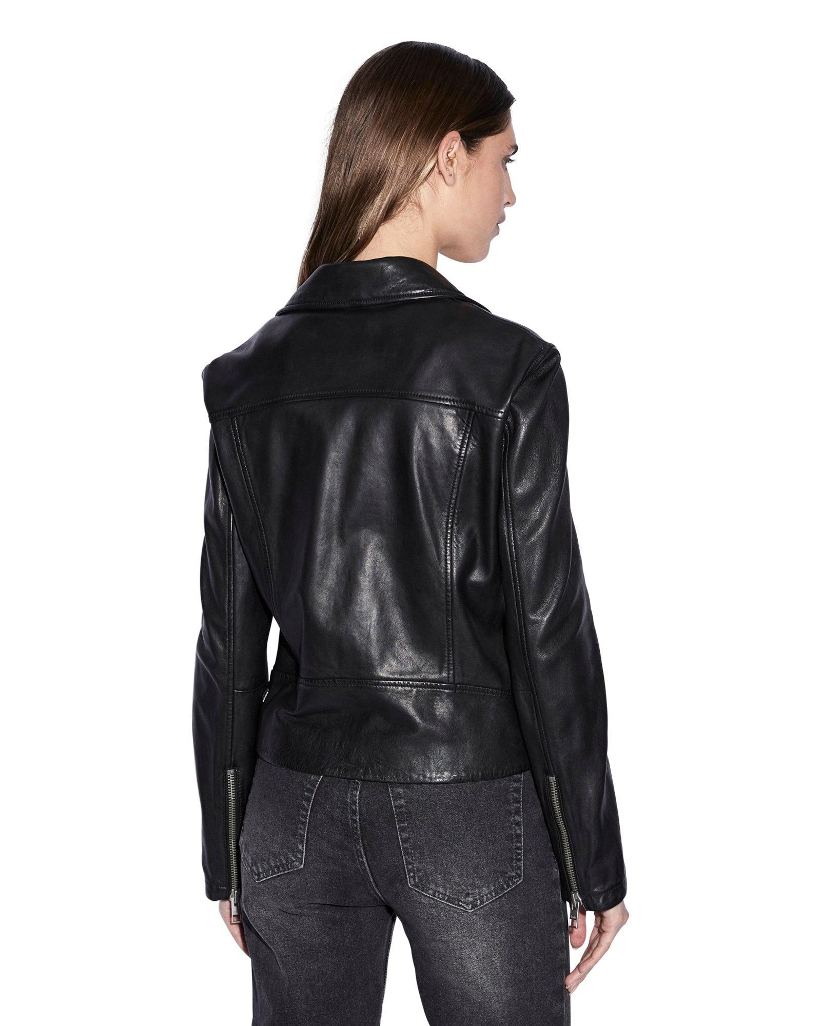 AMPLIFY LEATHER JACKET BLACK Female Product Image