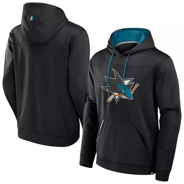 Mens Fanatics Black San Jose Sharks Defender Pullover Hoodie Product Image