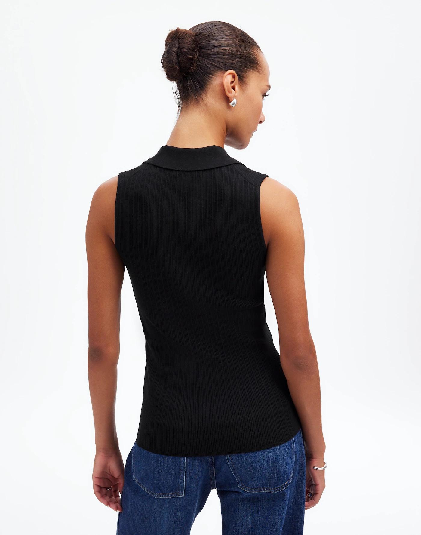 The Signature Knit Button-Front Vest Product Image