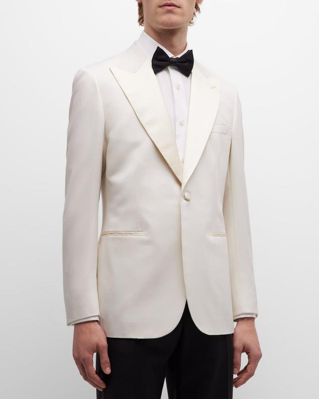 Mens Solid Wool Dinner Jacket Product Image