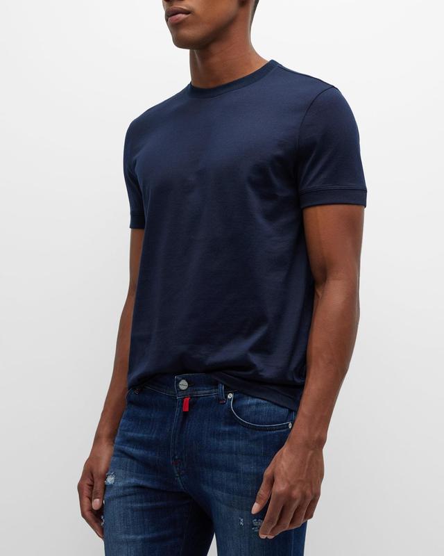 KNT Men's Cotton Crewneck T-Shirt - Size: 2X-LARGE - NAVY Product Image