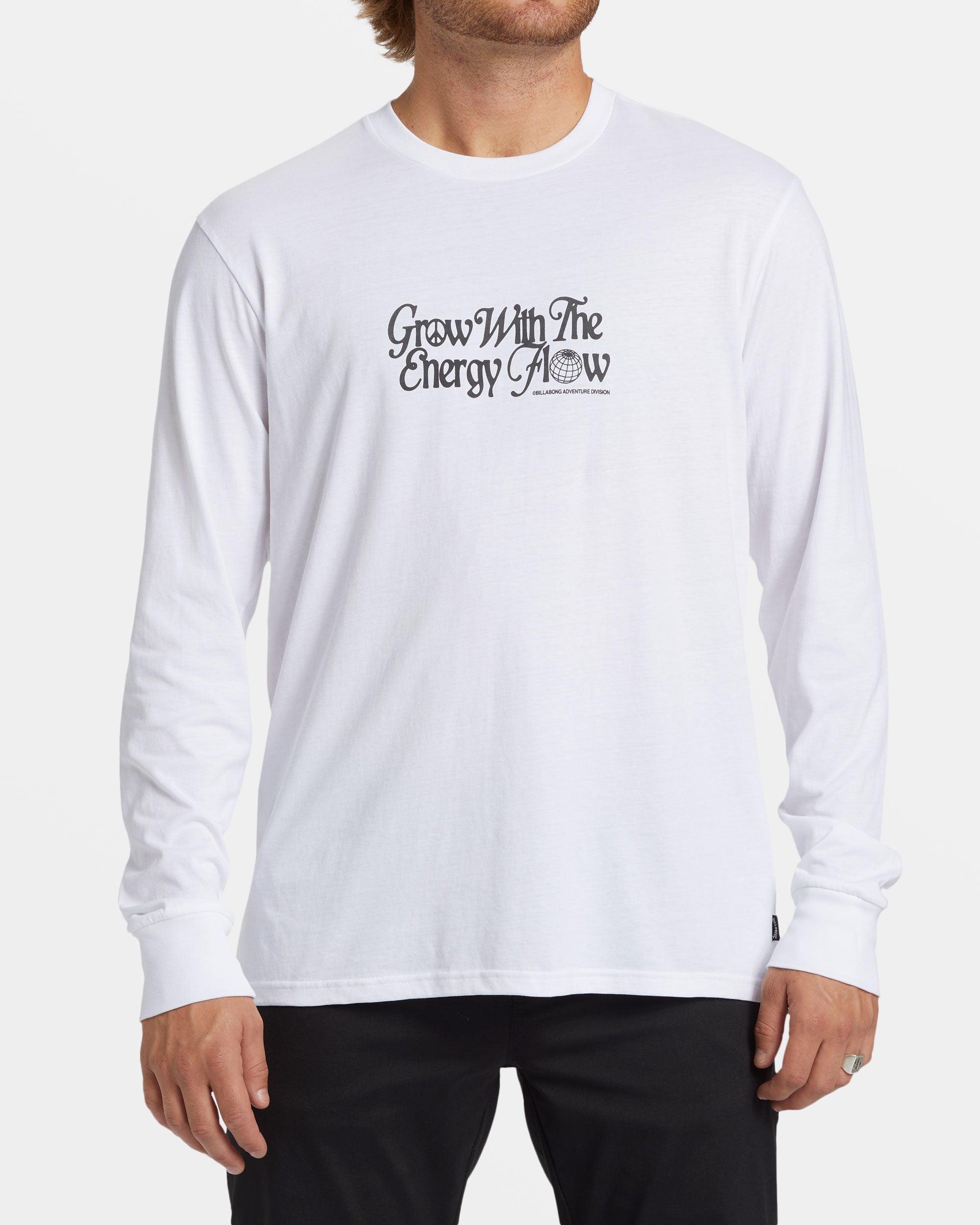 Grow Long Sleeve T-shirt - White Male Product Image