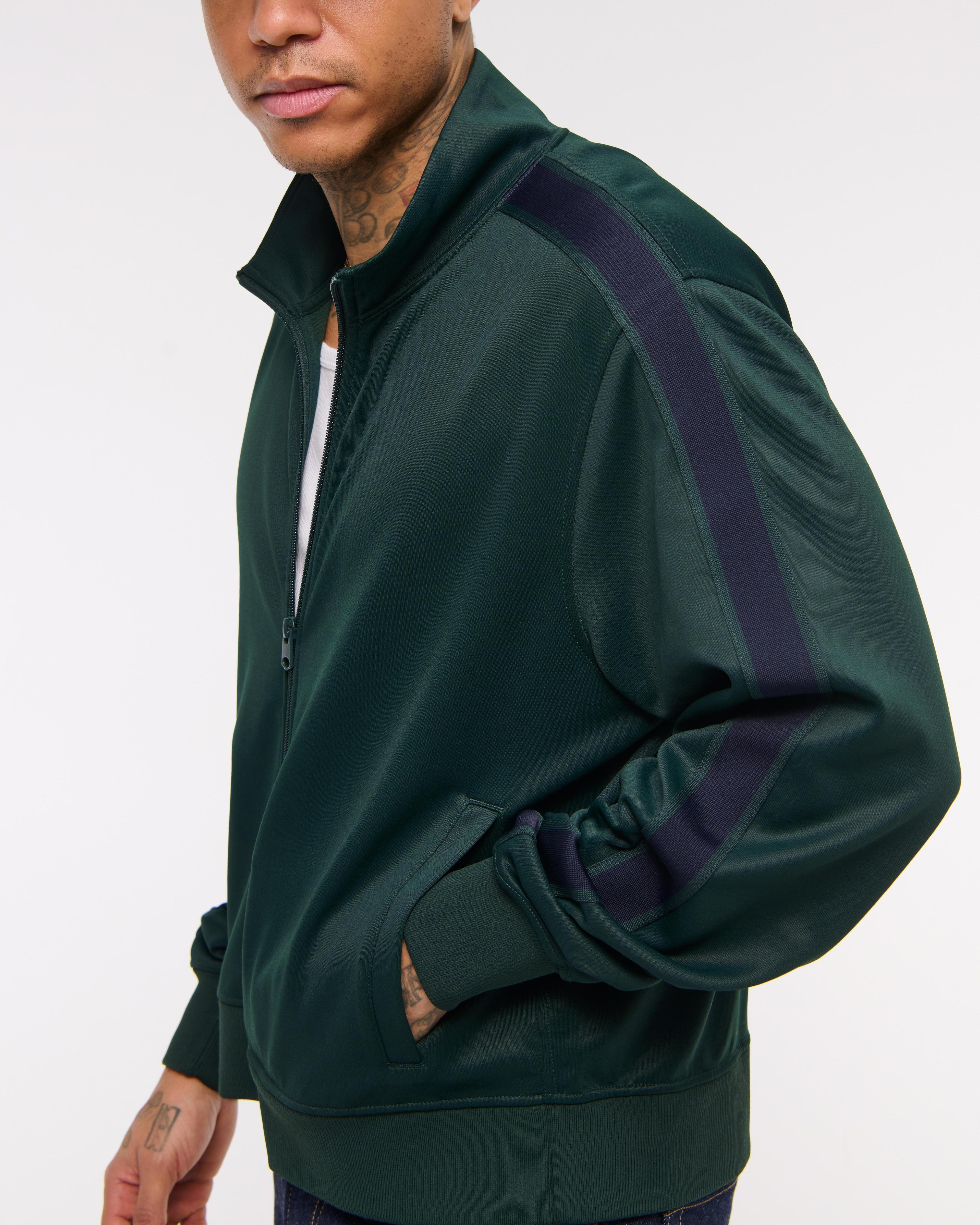 Cropped Tricot Full-Zip Jacket Product Image