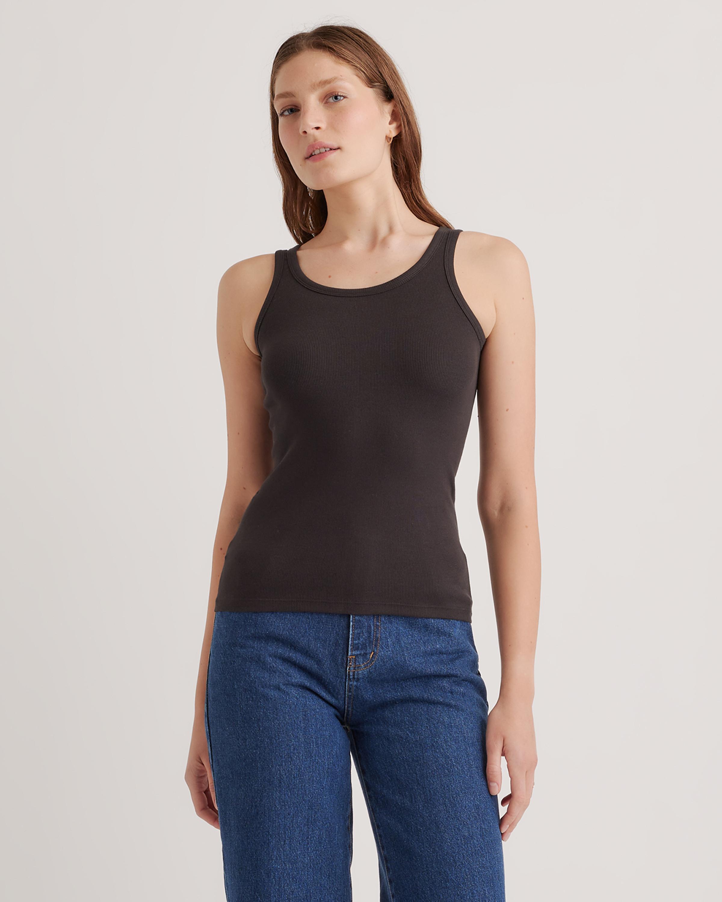 Organic Cotton Micro-Rib Scoop Neck Tank Product Image