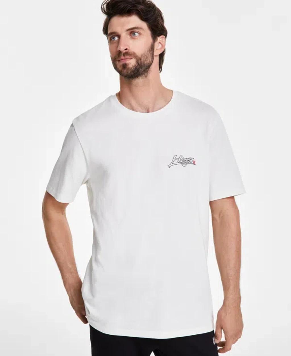 Men's Dalobi Short Sleeve Crewneck Logo T-shirt In Ntural Product Image