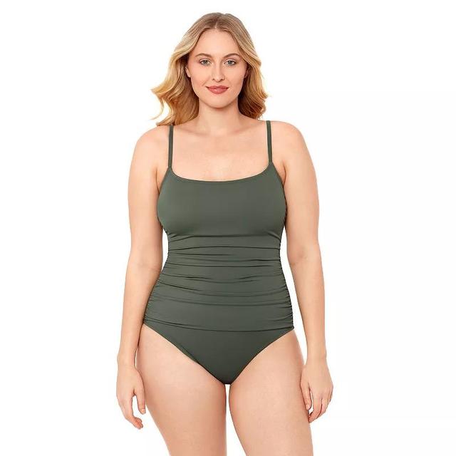 Womens S3 Swim Smoothing Classic Shirred Front One-Piece Swimsuit, Womens Product Image