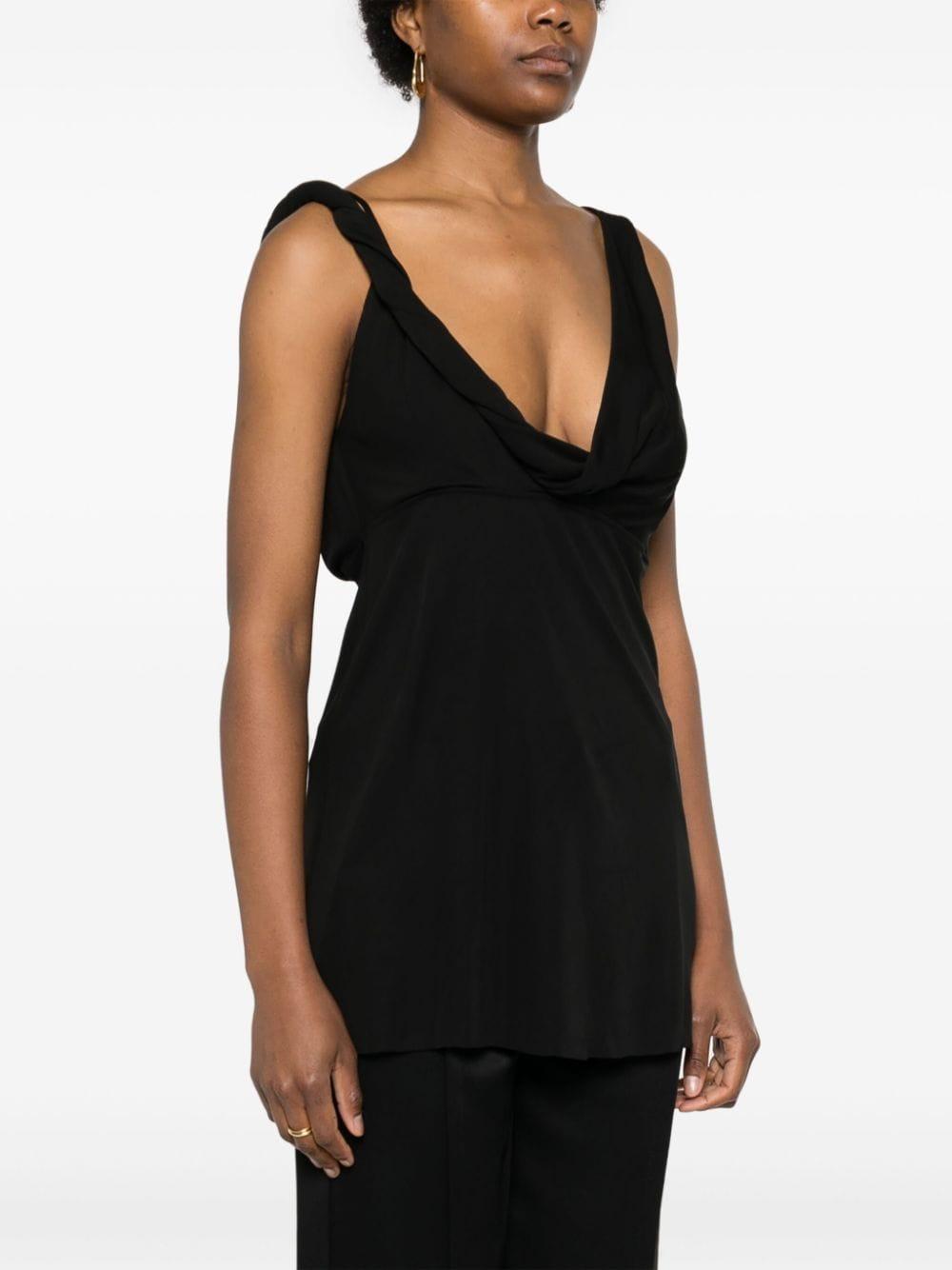 TOTÊME Cowl-neck Top In Black Product Image