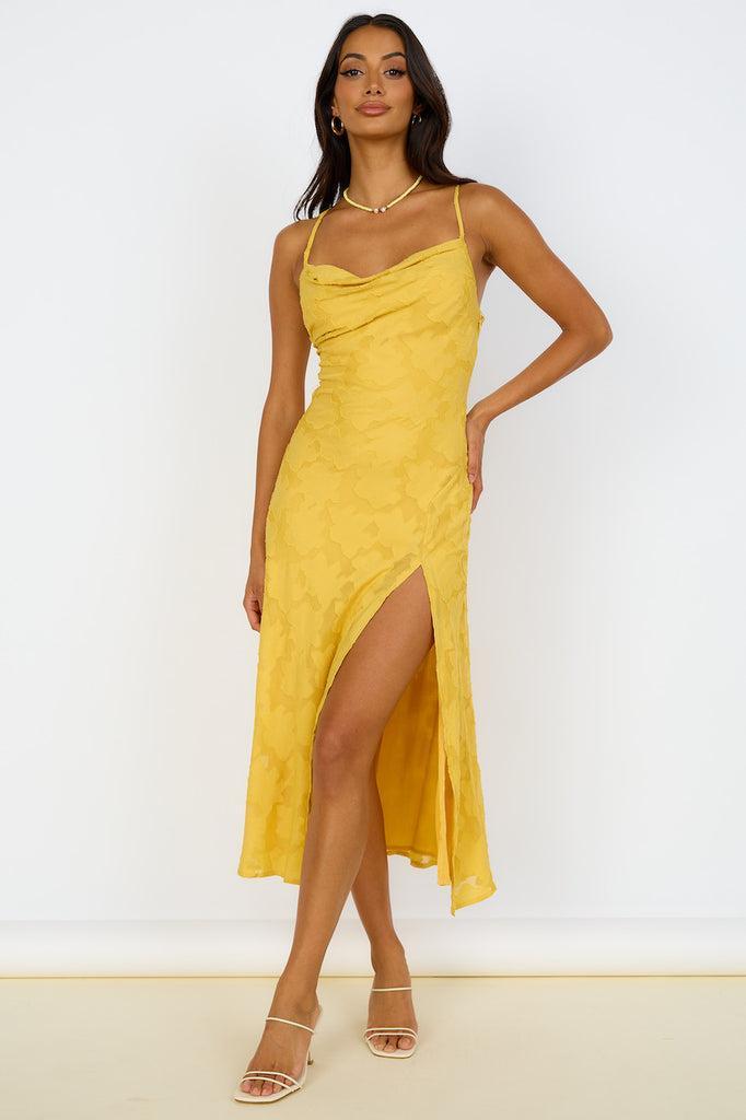 Story Of Songs Midi Dress Yellow Product Image