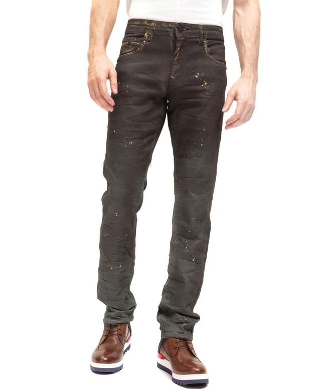 Ron Tomson Mens Modern Waxed Denim Jeans Product Image