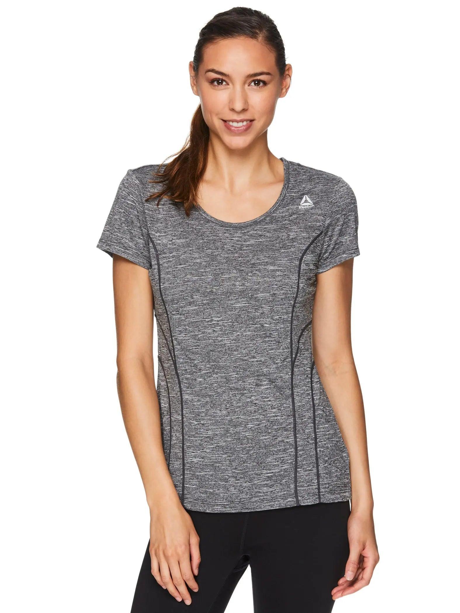 Reebok Women's Fitted Performance Variegated Heather Jersey T-Shirt Product Image