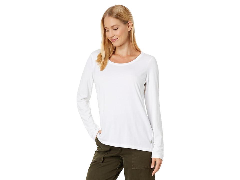 L.L.Bean Soft Stretch Knit Supima Cotton Blend Scoop Neck Long Sleeve Tee Shirt Product Image