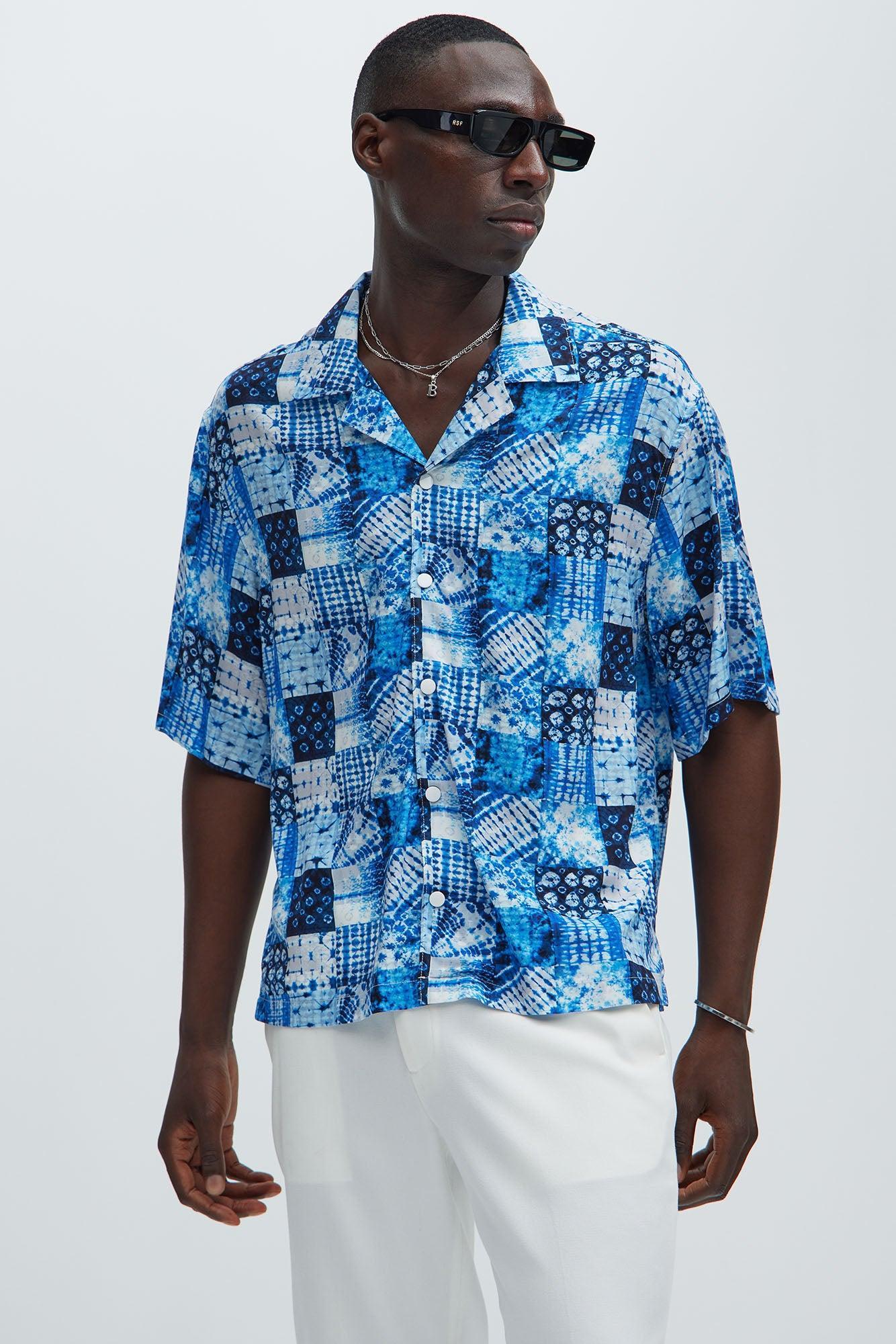 Nagoya Shibori Shirt - White/Blue product image