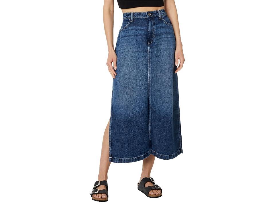 Womens Stretch Denim Midi-Skirt product image