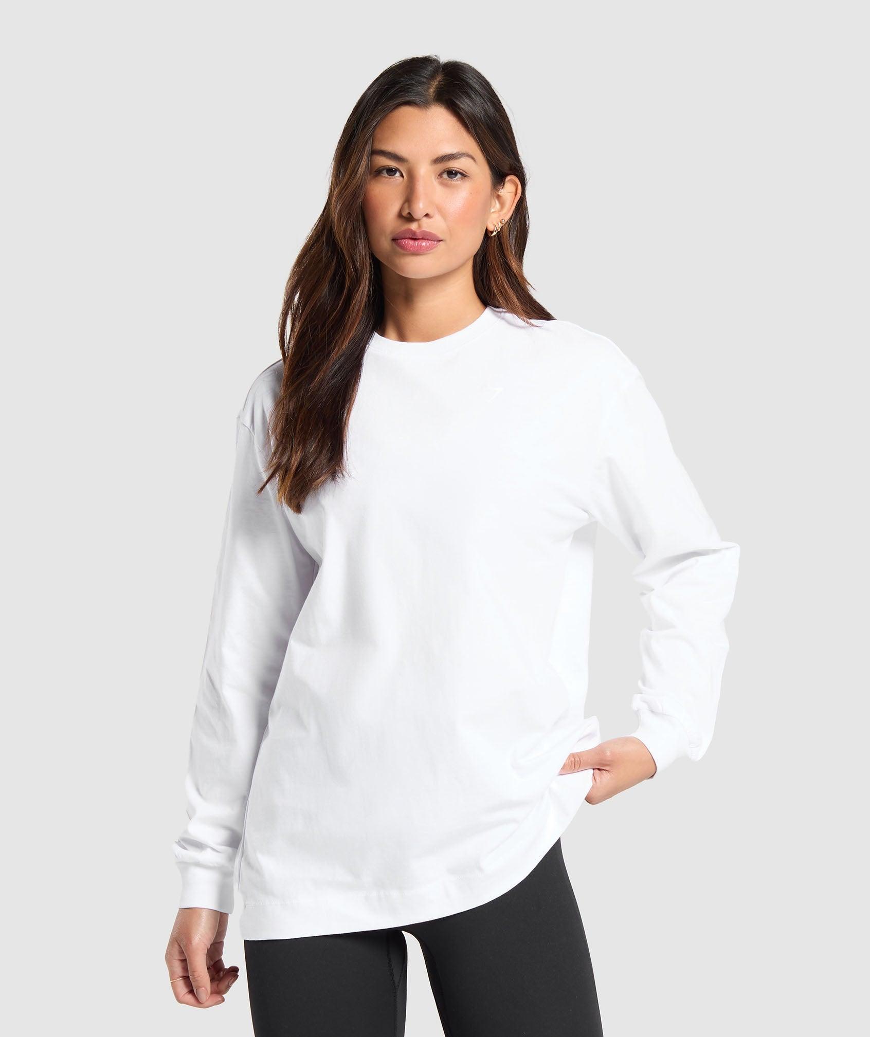 Cotton Oversized Long Sleeve Top Product Image