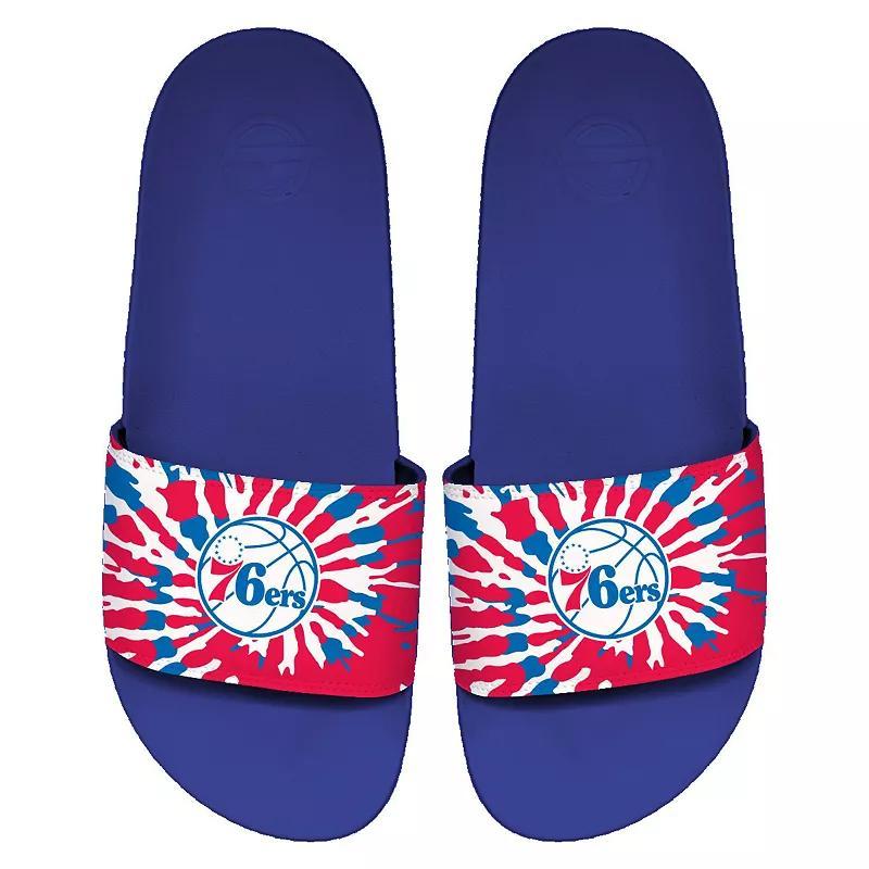 ISlide Philadelphia 76ers Team Tie-Dye Motto Slide Sandals, Mens Product Image