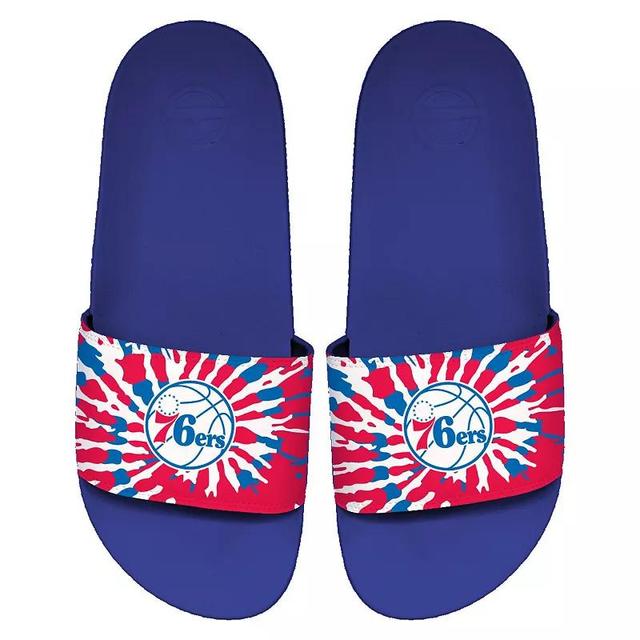 ISlide Philadelphia 76ers Team Tie-Dye Motto Slide Sandals, Mens Product Image