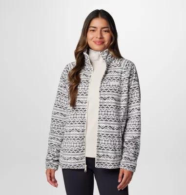 Columbia Womens Benton Springs Printed Full Zip Fleece Jacket- Product Image