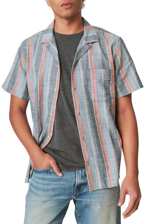 Lucky Brand Stripe Short Sleeve Camp Shirt Product Image