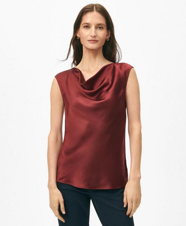 Cowl Neck Blouse in Washable Silk Charmeuse Product Image