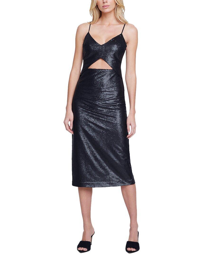 L AGENCE L'agence Femme Sequin Cutout Dress In Black Product Image