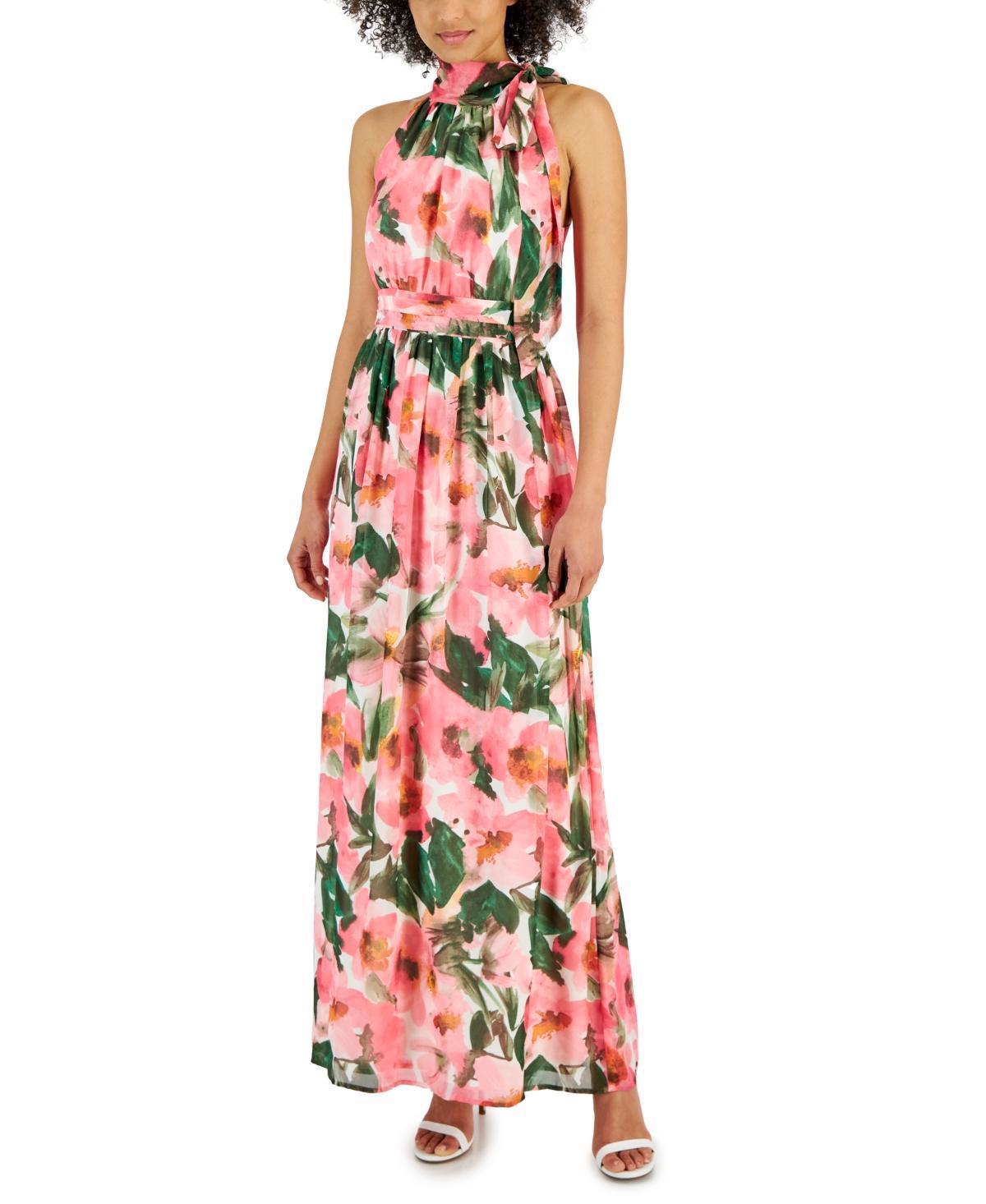 Anne Klein Floral Sleeveless Maxi Dress Product Image