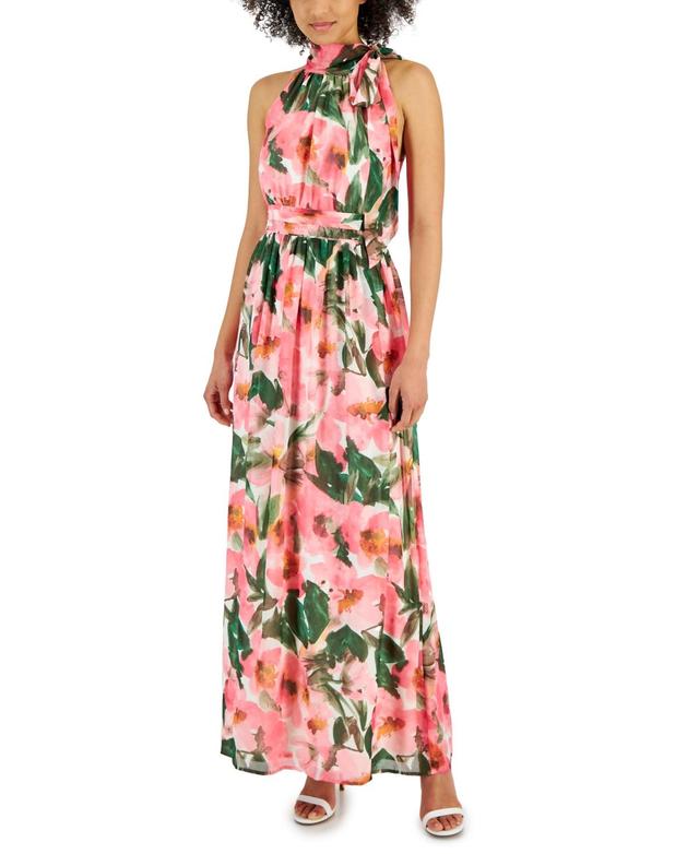 Anne Klein Floral Sleeveless Maxi Dress Product Image