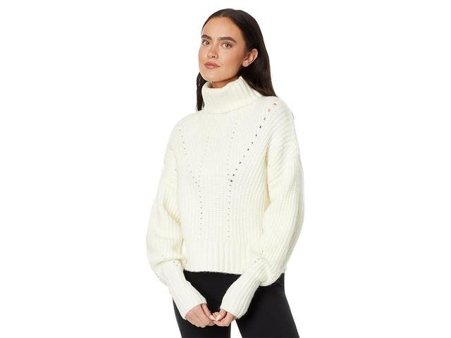 Varley Rogan Cropped Sweater in Ivory. - size M (also in L, S, XL, XS) Product Image