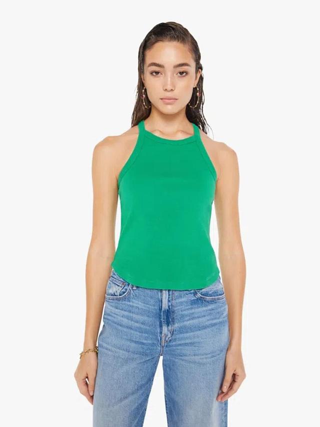 The Up In Arms Ribbed Tank In Green Product Image