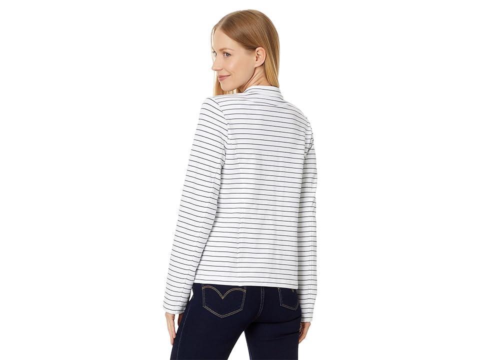 Tommy Hilfiger Stripe Band Jacket (Bright White/Sky Captain) Women's Vest Product Image