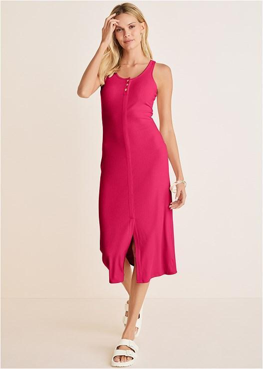 Henley Midi Dress Product Image