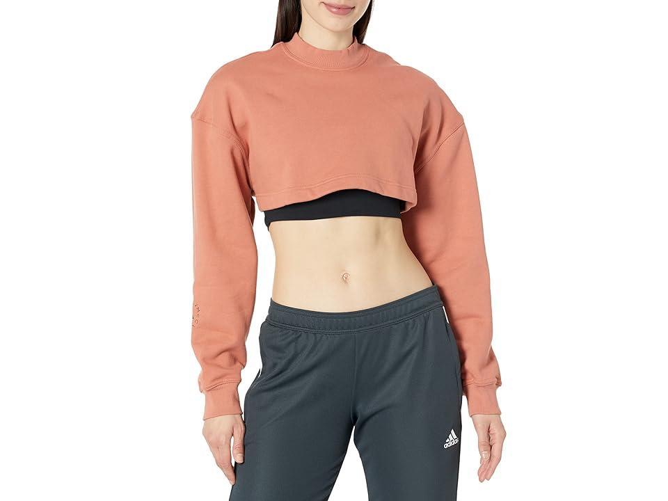 adidas by Stella McCartney TrueCasuals Cropped Sportswear Sweatshirt HT1111 (Magic Earth) Women's Clothing Product Image