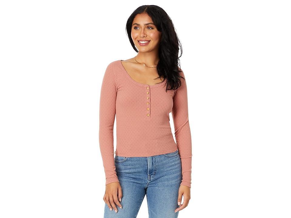 Billabong Call Me Knit Top (Sweet Tea) Women's Clothing Product Image