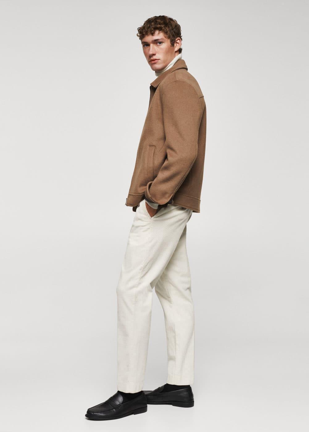 MANGO MAN - Slim fit corduroy pants off whiteMen Product Image