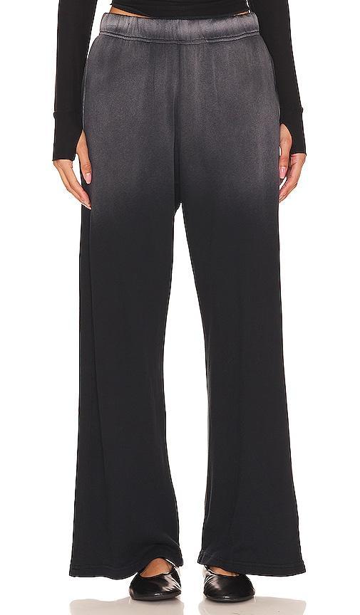 Michael Lauren Mabel Ombre Wide Leg Pant in Black. Product Image