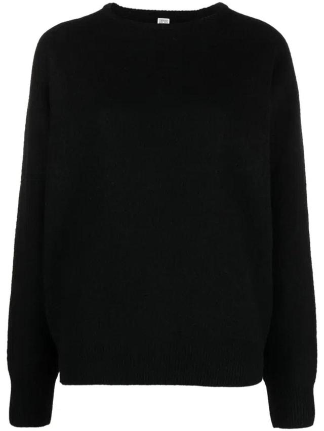 Crew-neck Wool Jumper In Black Product Image