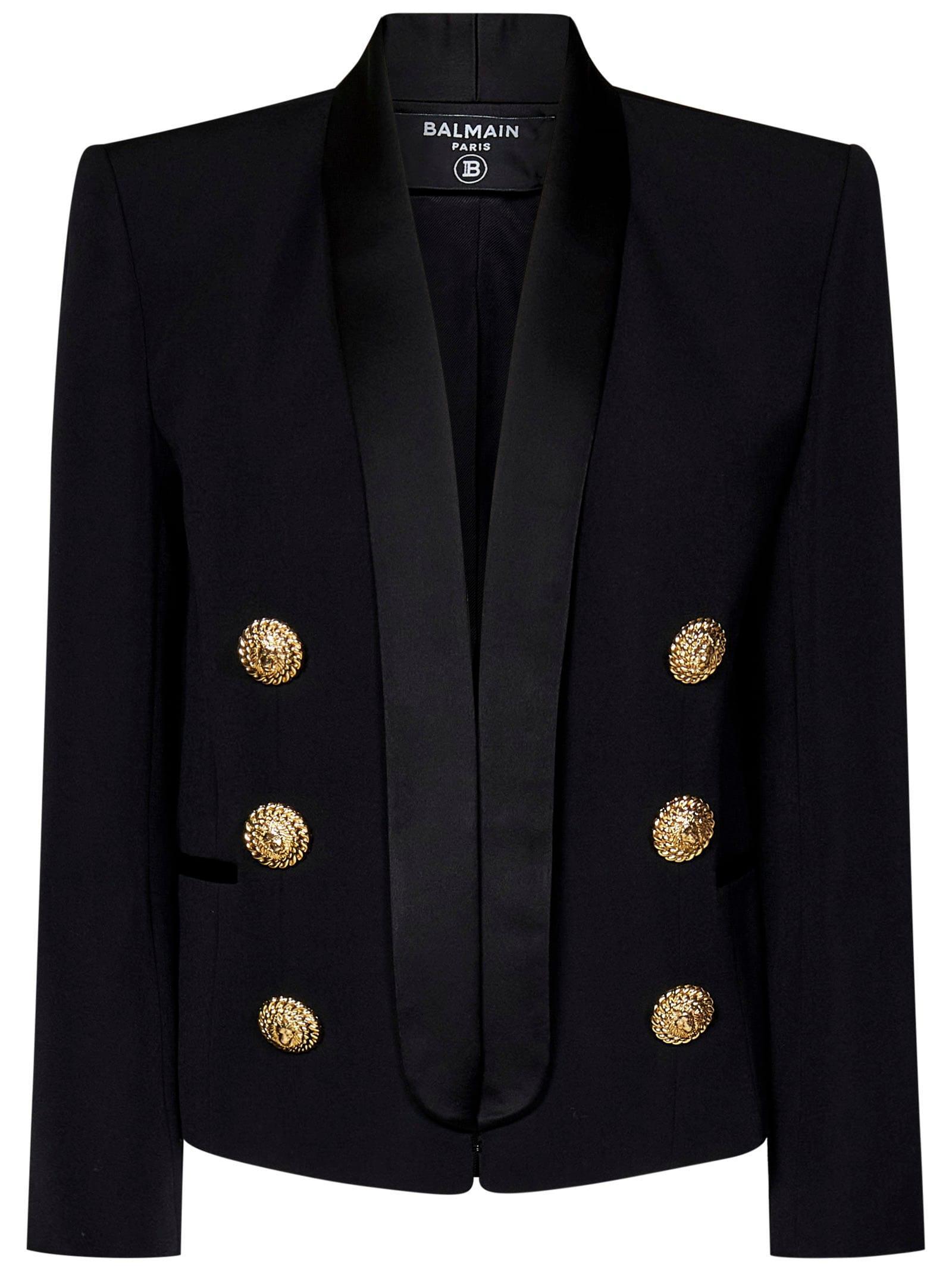 BALMAIN 6-button Spencer Jacket In Black Product Image